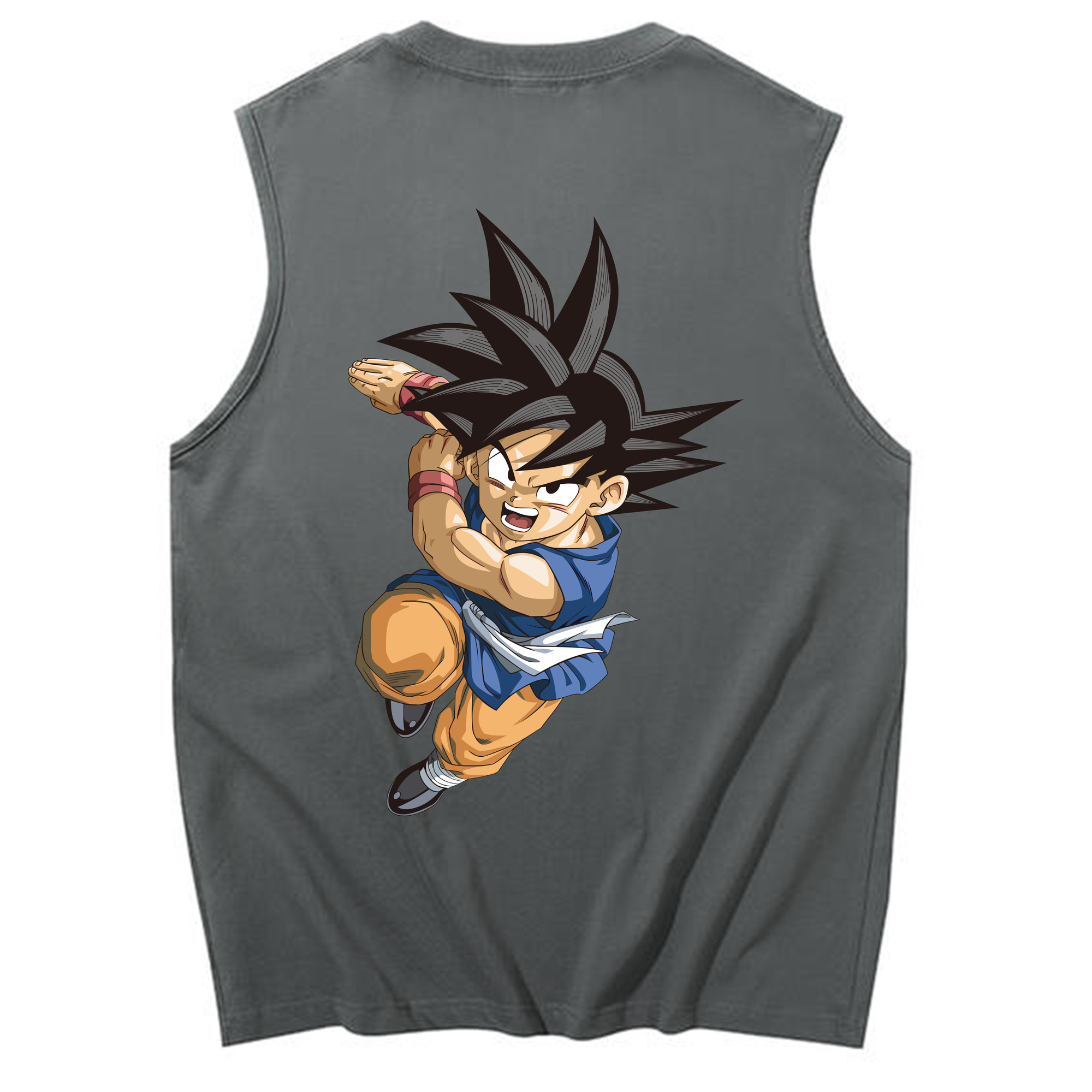 （画像用） ドラゴンボール 孫悟空（そん ごくう）Son Goku カカロット DRAGON BALL Kakarotto コットン100％タンクトップ（背面プリント）